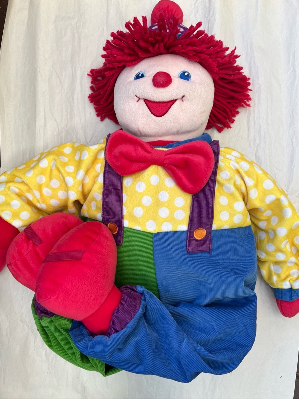 Gymboree Dance With Me Gymbo The Clown Large 36" Stuffed Plush Hand Feet Straps